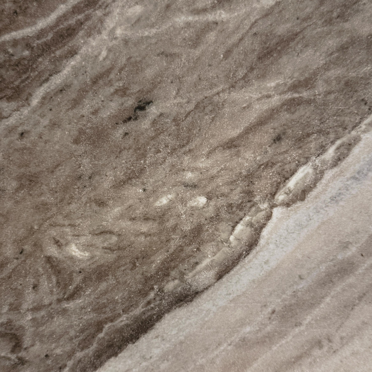 Worlds Away Beige Marble Tray With Brass Oval Shaped Handle