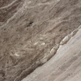 Worlds Away Beige Marble Tray With Brass Oval Shaped Handle