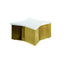 Worlds Away Large Star Box With White Marble Lid And Brass Base