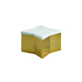 Worlds Away Small Star Box With White Marble Lid And Brass Base