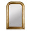 Worlds Away Hand Carved Gold Leaf Curved Top Rect Mirror