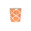 Worlds Away Oval Wastebasket Orange/Cream
