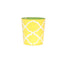 Worlds Away Oval Wastebasket Yellow/Cream