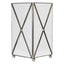 Worlds Away White Glass Xhatch Wastebasket