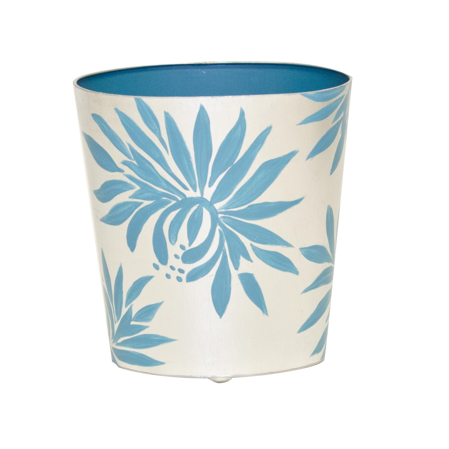 Worlds Away Argyle Wastebasket