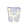 Worlds Away Oval Wastebasket Lavender/Cream Floral