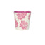 Worlds Away Oval Wastebasket Pink/Cream Floral