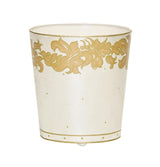 Worlds Away Oval Wastebasket Gold And Silver