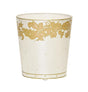 Worlds Away Oval Wastebasket Gold And Silver