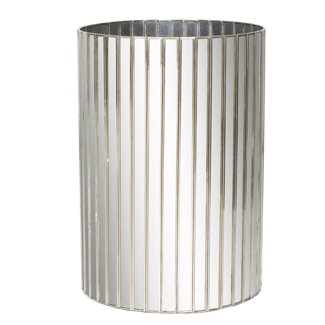 Worlds Away Facet Mir Round Tall Wastebasket