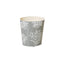 Worlds Away Grey And White Wastebasket