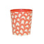 Worlds Away Oval Wastebasket Orange And Cream