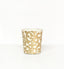 Worlds Away Oval Wastebasket Gold/Cream