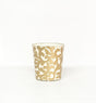 Worlds Away Oval Wastebasket Gold/Cream
