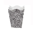 Worlds Away Square Wave Top Wastebasket, Style:Breaker, Color:Black