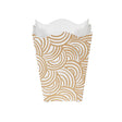 Worlds Away Square Wave Top Wastebasket, Style:Breaker, Color:Gold