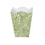 Worlds Away Square Wave Top Wastebasket, Style:Breaker, Color:Green