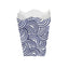 Worlds Away Square Wave Top Wastebasket, Style:Breaker, Color:Navy