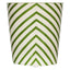 Worlds Away Oval Wastebasket Zebra Green/Cream