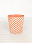 Worlds Away Oval Wastebasket Zebra Orange/Cream