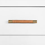 Worlds Away Six Drawer Chest With Rattan Wrapped Handles In Matte White Lacquer