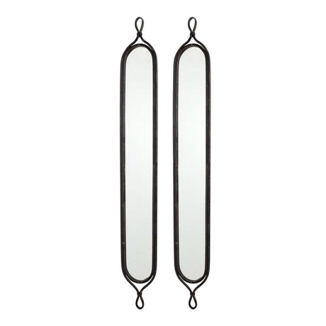 Napa Antique Black TALL NARROW MIRRORS, SET OF 2