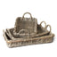 Napa Gray NORMANDY RECTANGULAR SERVING TRAYS, SET OF 3