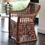 Napa Brown NORMANDY OPEN WEAVE ARM CHAIR
