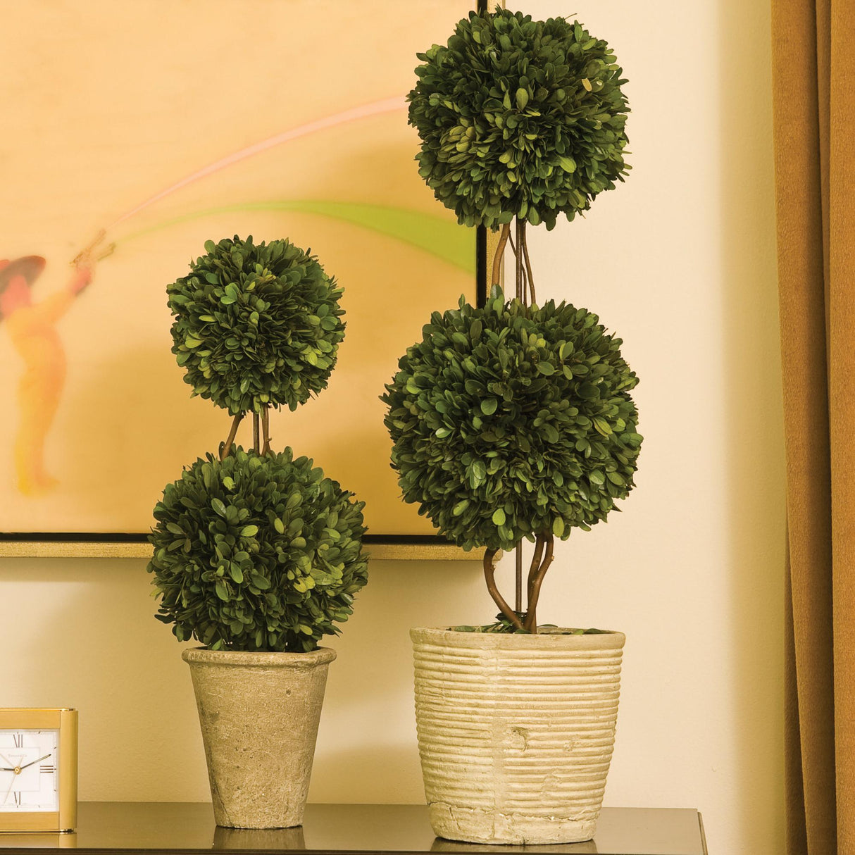 Napa Preserved boxwood BOXWOOD DOUBLE SPHERE TOPIARY 20"