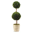 Napa Preserved boxwood BOXWOOD DOUBLE SPHERE TOPIARY 28"