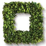 Napa Preserved boxwood BOXWOOD SQUARE WREATH 16"