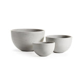 Napa White FIBRESTONE MALIBU LOW BOWLS, SET OF 3
