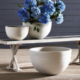 Napa White FIBRESTONE MALIBU LOW BOWLS, SET OF 3