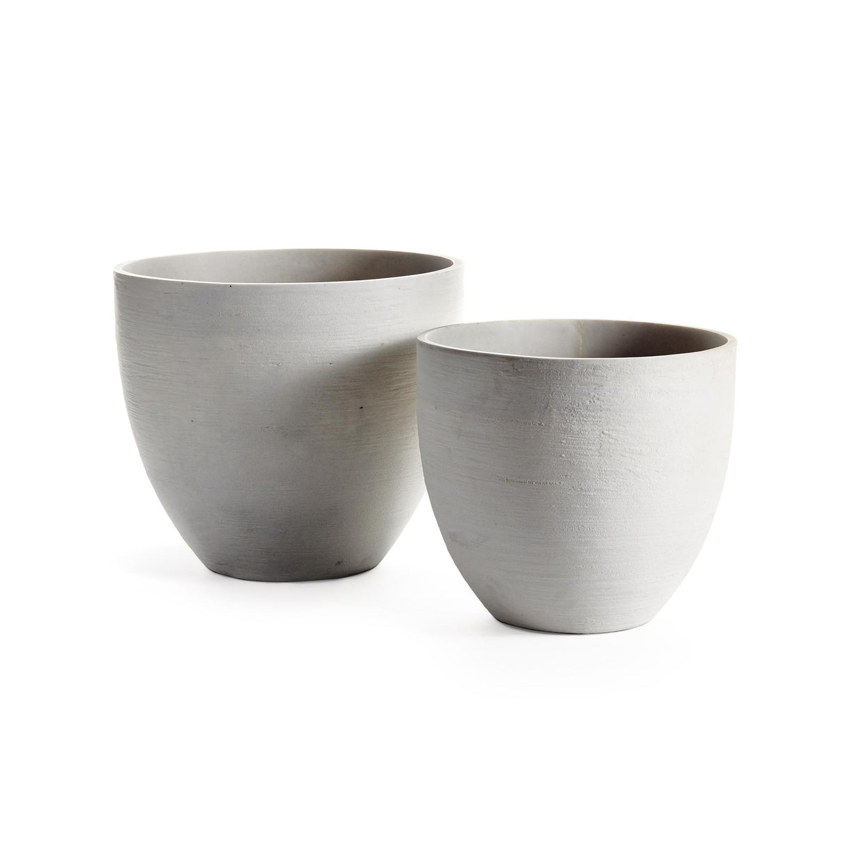 Napa White FIBRESTONE MALIBU TAPERED POTS, SET OF 2