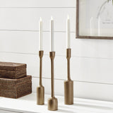 Napa Antique Brass INGE TAPER HOLDERS, SET OF 3