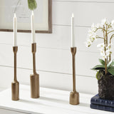 Napa Antique Brass INGE TAPER HOLDERS, SET OF 3