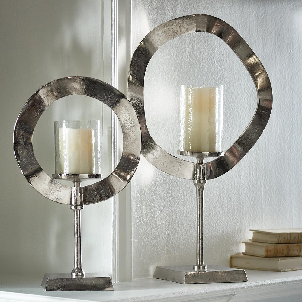 Napa Silver ORACLE CANDLE STAND 25"