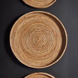 Napa Natural CANE RATTAN ROUND TRAY, SET OF 3