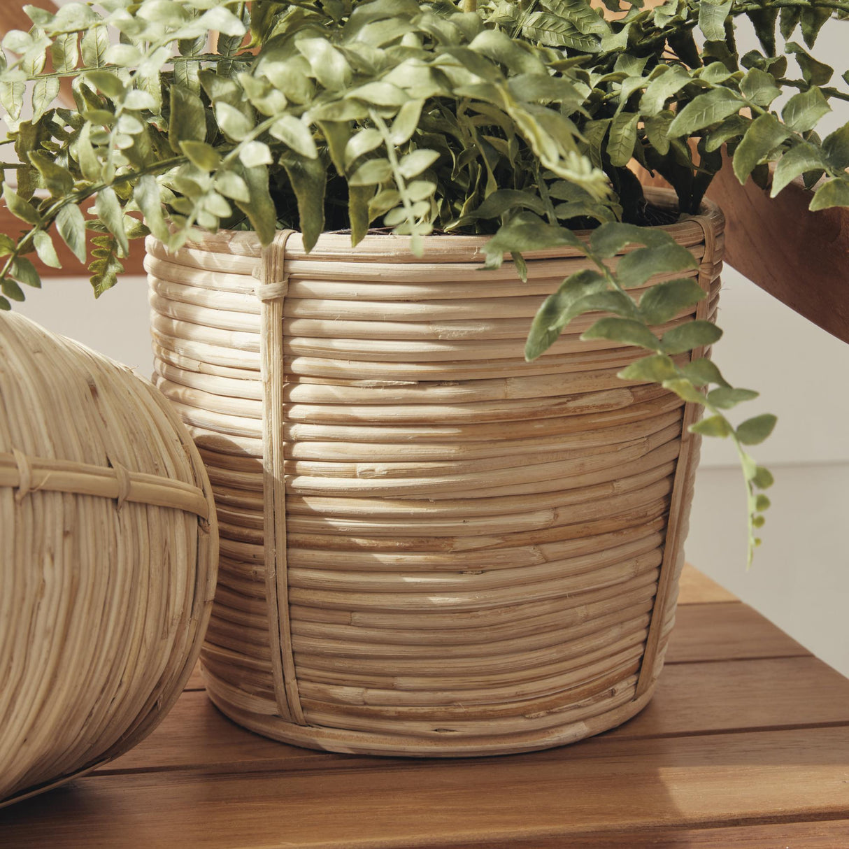 Napa Natural CANE RATTAN MINI ROUND BASKETS, SET OF 3