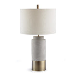 Napa Natural Concrete/Antique Bronze SCULLY CYLINDER LAMP