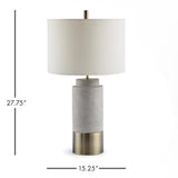 Napa Natural Concrete/Antique Bronze SCULLY CYLINDER LAMP