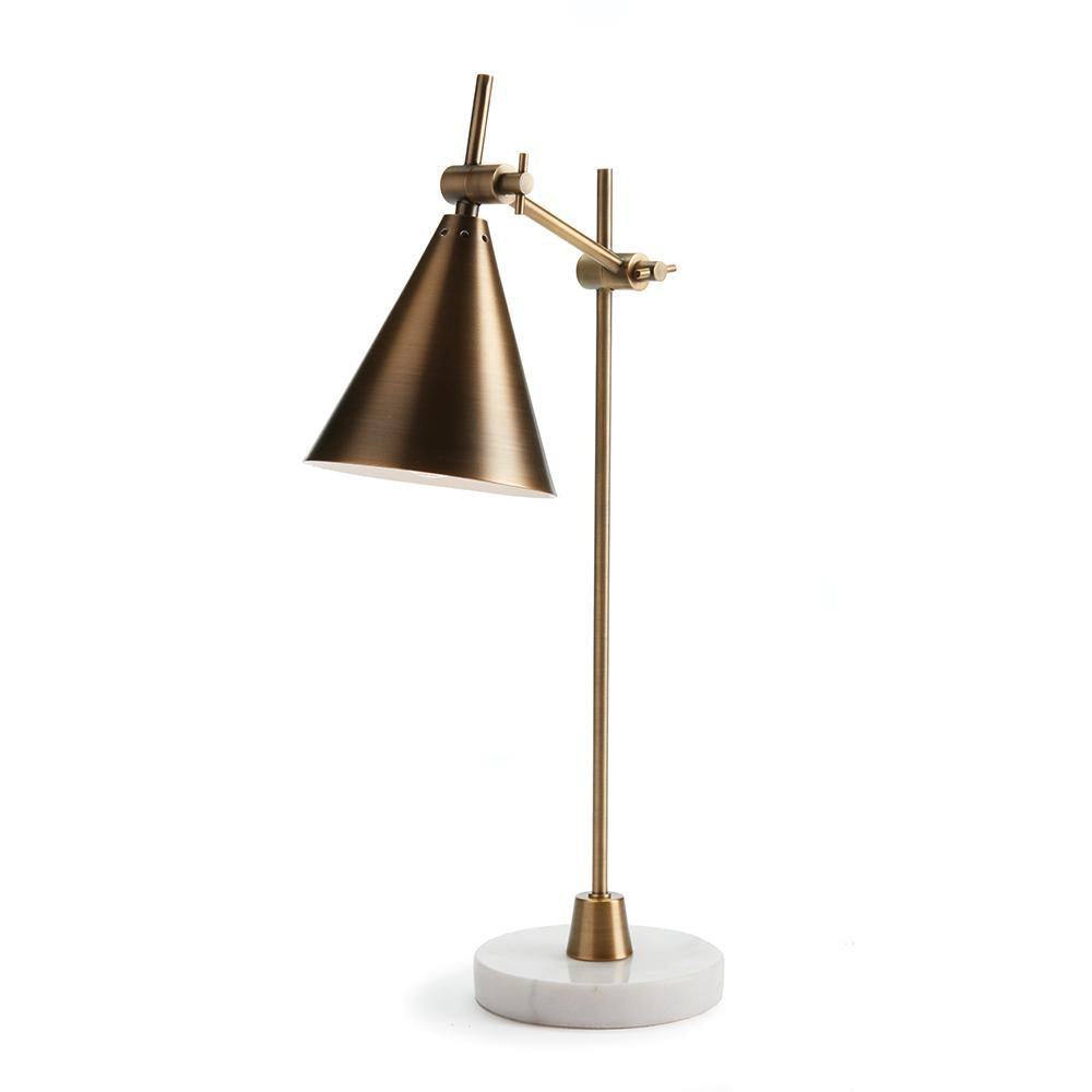 Napa White Marble/Brass ARNOLDI DESK LAMP