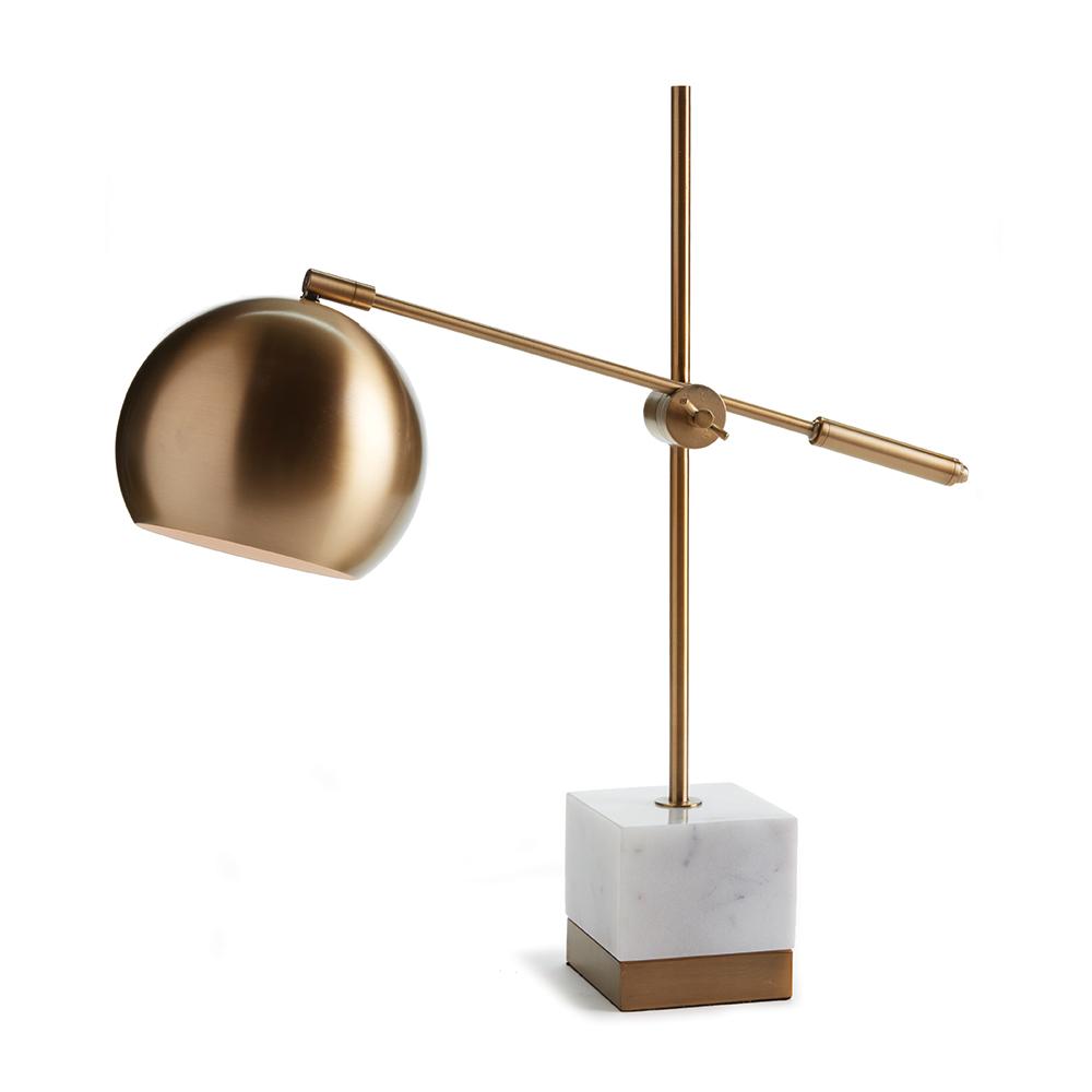 Napa White Marble/Brass GRAYDON DESK LAMP
