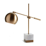 Napa White Marble/Brass GRAYDON DESK LAMP