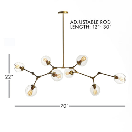 Napa Antique Brass DANIELLA GLOBE CHANDELIER