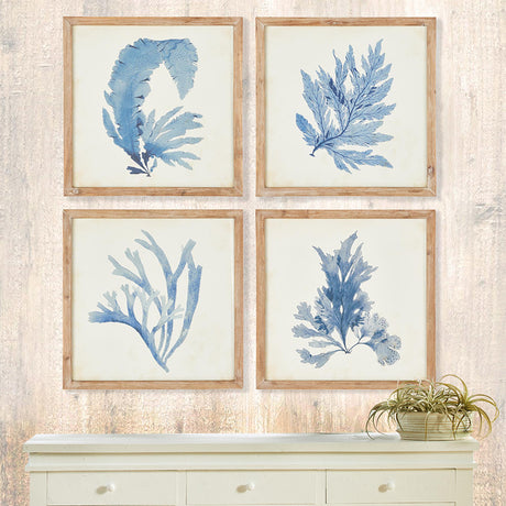 Napa  FRAMED CORAL WATERCOLOR PRINTS, SET OF 4