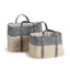Napa Natural/Gray QUINN RECTANGULAR BASKETS, SET OF 2