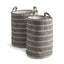 Napa Beige/Black MARLEIGH ROUND BASKETS, SET OF 2