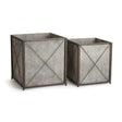 Napa Galvanized CEDAR RIDGE CACHEPOTS, SET OF 2