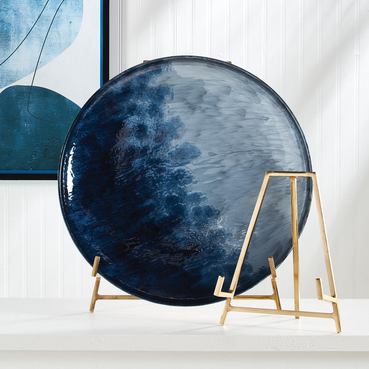 Napa Blue Ombre AZUL DECORATIVE PLATE SMALL